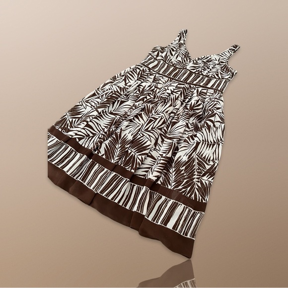 EVAN PICONE Women's Brown , White ,Sleeveless A Line Dress Size 8. - Picture 4 of 7